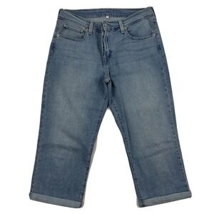 Levi's Classic Cuffed Denim Jeans Capri Cropped Sz 31 Stretch 17860-0017